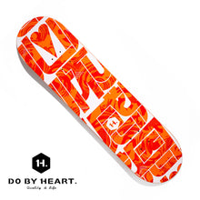 Skateboard DBH 2017 with gratitude-red and white